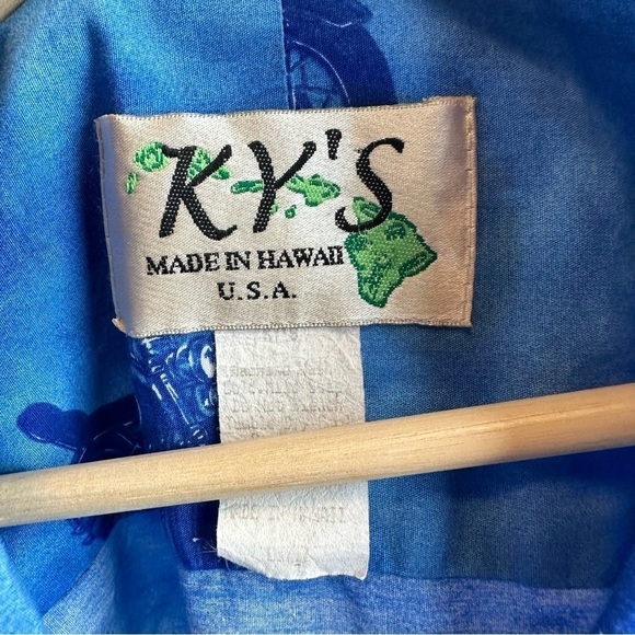 Vintage KY’s Hawaiian Button-down Short-sleeve Shirt Made In Hawaii Men’s Large - Picture 5 of 11